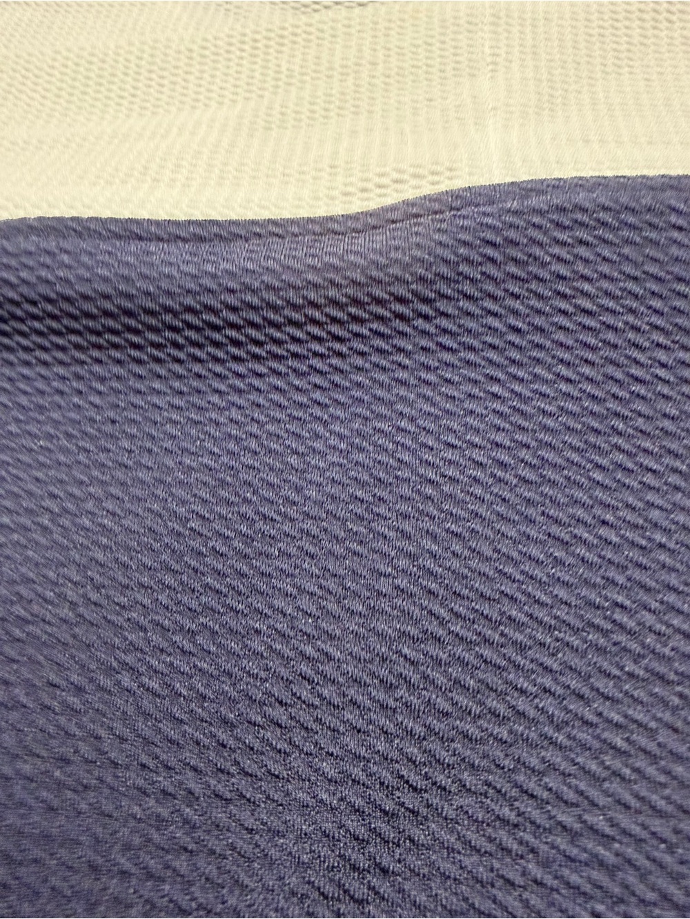 Calvin Klein Navy and White Off-Shoulder Knit Top - Picture 6 of 6